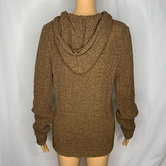 BCBGMAXAZRIA Hooded Pullover Sweater Ribbed Knit - Picture 6 of 7